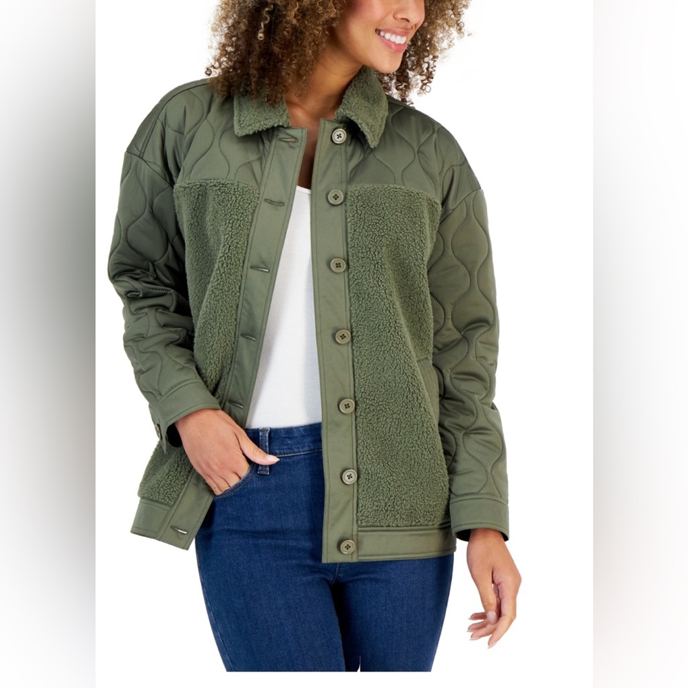 Style & Co - quilted fleece jacket - size m